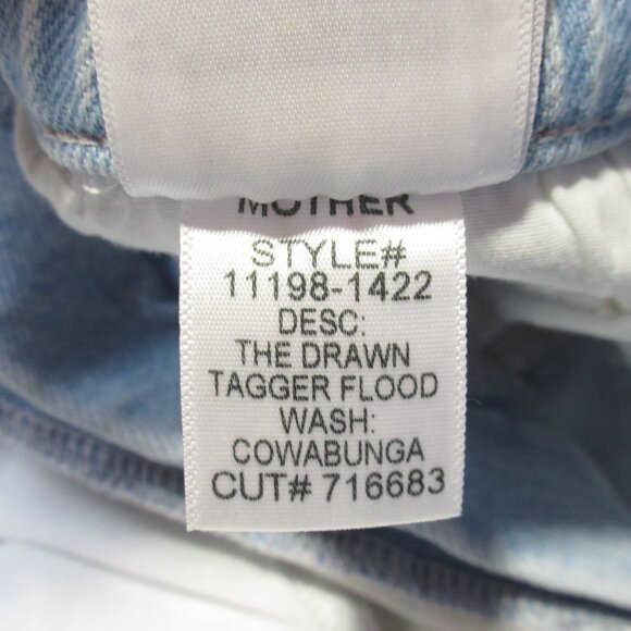 NWT Mother The Drawn Tagger Flood in Cowabunga Loose Slouchy Jeans 30 - Picture 12 of 13